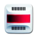 ABB Busch-Jaeger Reflex SI Infoline Infoline centraalplaat lens rood + transparant centraalplaat wit RAL 9010 2CKA001582A0349