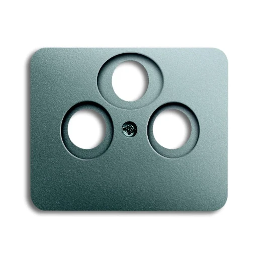 ABB Busch-Jaeger Alpha centraalplaat Antenne-aansluitdoos coax Centraalplaat 3 connectoren MetaalZonder label titanium 2CKA001724A2797