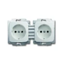 ABB Busch-Jaeger Reflex SI wandcontactdoos centraalplaat inbouw 16A 250V RA Glanzend wit RAL 9010 IP20 2CKA002014A1473