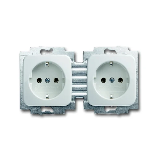 ABB Busch-Jaeger Reflex SI wandcontactdoos centraalplaat inbouw 16A 250V RA Glanzend wit RAL 9010 IP20 2CKA002014A1473