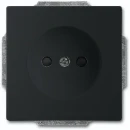 ABB Busch-Jaeger Future Axcent Carat Wandcontactdoos inbouw 16A 250V CEE 7/1 zonder randaarde KV Mat zwart RAL 9005 IP20 2CKA002113A5340
