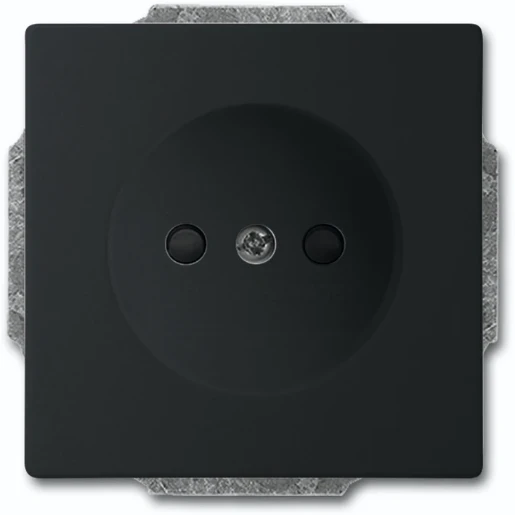 ABB Busch-Jaeger Future Axcent Carat Wandcontactdoos inbouw 16A 250V CEE 7/1 zonder randaarde KV Mat zwart RAL 9005 IP20 2CKA002113A5340
