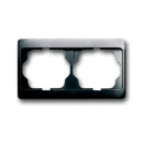 ABB Busch-Jaeger Alpha exclusive Afdekraam 2-voudig Horizontaal Platina IP20 2CKA001754A4374