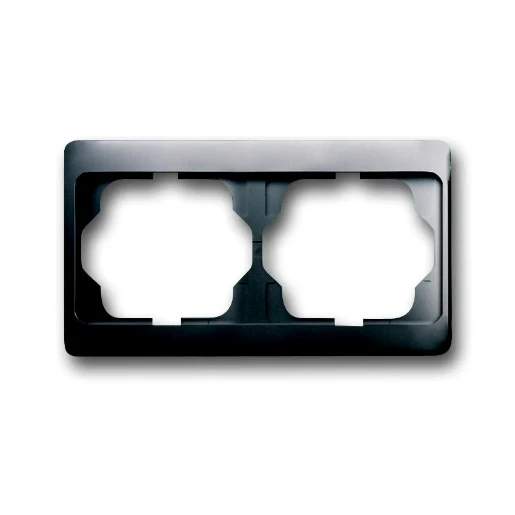 ABB Busch-Jaeger Alpha exclusive Afdekraam 2-voudig Horizontaal Platina IP20 2CKA001754A4374