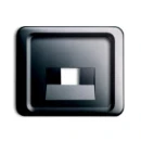 ABB Busch-Jaeger Alpha Centraalplaat datadoos RJ45 Jack plug Centraalplaat 1 connector Zonder label platina 2CKA001753A8410