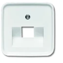 ABB Busch-Jaeger Reflex SI Centraalplaat datadoos RJ45 Jack plug Centraalplaat 1 connector Zonder label wit 2CKA001753A8394