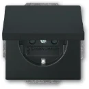 ABB Busch-Jaeger Future wandcontactdoos centraalplaat inbouw 16A 250V RA KV Mat zwart RAL 9005 IP20 2CKA002018A1531