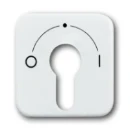 ABB Busch-Jaeger Reflex SI centraalplaat slot 2733usl-101 aan / uit sleutel wit RAL 9010 2CKA001710A1456