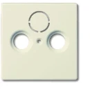 ABB Busch-Jaeger Future Solo Carat Centraalplaat antenne Satelliet Centraalplaat 3 connectoren Zonder label beige 2CKA001724A2758