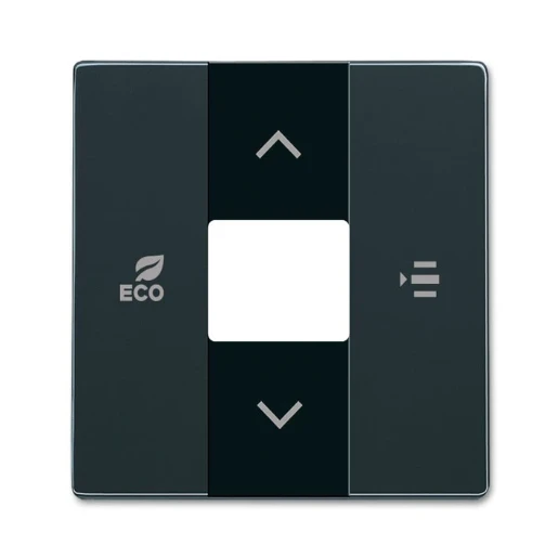 ABB Busch-Jaeger F@home centraalplaat fancoil enkele drukker antraciet RAL 7021 2CKA006220A0248