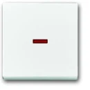 ABB Busch-Jaeger Future Solo Axcent Carat bedieningselement rode lens wissel aan / uit enkele wip wit RAL 9016 2CKA001751A2814