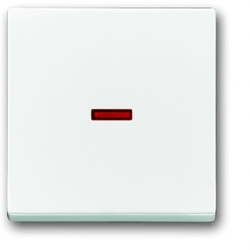 ABB Busch-Jaeger Future Solo Axcent Carat bedieningselement rode lens wissel aan / uit enkele wip wit RAL 9016 2CKA001751A2814