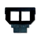 ABB Busch-Jaeger Balance SI Solo carat Alpha Im Inzetplaat Lucent Modular-Jack Basiselement 2 connectoren Zonder label antraciet 2CKA001764A0281