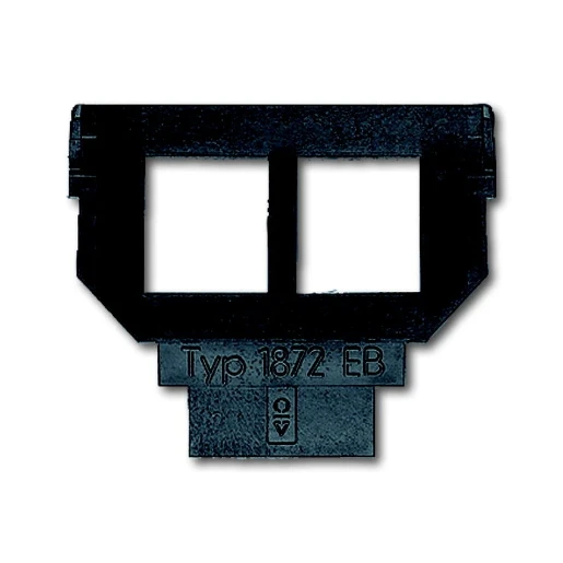 ABB Busch-Jaeger Balance SI Solo carat Alpha Im Inzetplaat Lucent Modular-Jack Basiselement 2 connectoren Zonder label antraciet 2CKA001764A0281