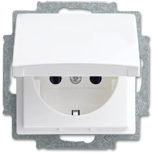 ABB Busch-Jaeger Balance wandcontactdoos centraalplaat inbouw 16A 250V RA Glanzend wit RAL 9010 IP20 2CKA002018A1512