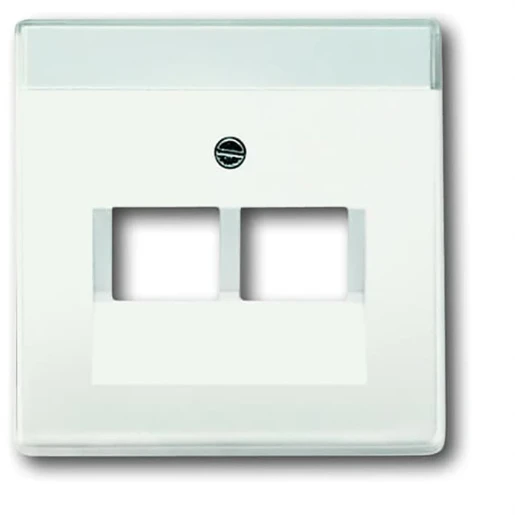 ABB Busch-Jaeger Future Axcent Centraalplaat datadoos RJ45 Jack plug Centraalplaat 2 connectoren Met label wit 2CKA001710A3888