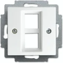 ABB Busch-Jaeger Balance Centraalplaat Modular-Jack Basiselement met centrale afdekplaat 2 connectoren Zonder label wit 2CKA001753A0232