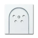 ABB Busch-Jaeger Future Solo Axcent Carat Centraalplaat telefooncontactdoos TAE Bedieningselement 1 connector Zonder label wit 2CKA001710A3505