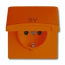 ABB Busch-Jaeger wandcontactdoos inbouw 16A 250V RA KV Glanzend oranje RAL 2004 IP44 2CKA002064A0304