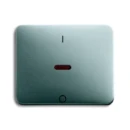 ABB Busch-Jaeger Alpha bedieningselement rode lens 2-p 3-p aan / uit enkele wip titanium 2CKA001751A2834