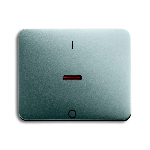 ABB Busch-Jaeger Alpha bedieningselement rode lens 2-p 3-p aan / uit enkele wip titanium 2CKA001751A2834