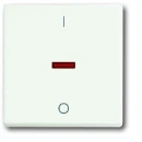 ABB Busch-Jaeger Future Axcent bedieningselement rode lens 2-p 3-p aan / uit enkele wip wit RAL 9016 2CKA001751A3028