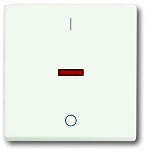 ABB Busch-Jaeger Future Axcent bedieningselement rode lens 2-p 3-p aan / uit enkele wip wit RAL 9016 2CKA001751A3028