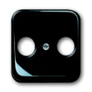 ABB Busch-Jaeger SI Centraalplaat antenne Antenne-aansluitdoos coax Centraalplaat 2 connectoren Zonder label zwart 2CKA001724A1200