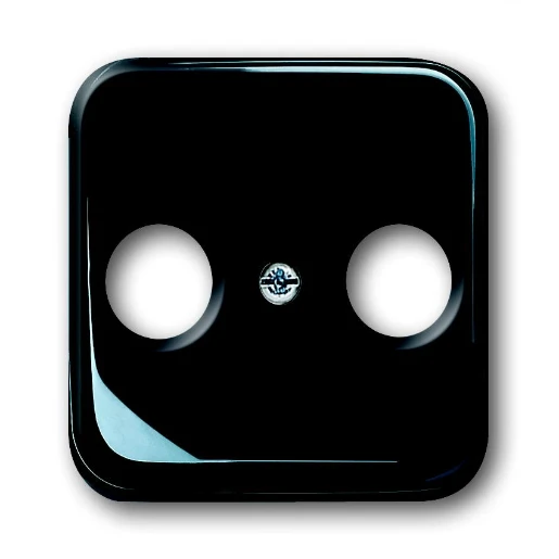 ABB Busch-Jaeger SI Centraalplaat antenne Antenne-aansluitdoos coax Centraalplaat 2 connectoren Zonder label zwart 2CKA001724A1200