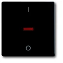 ABB Busch-Jaeger Future Axcent Carat bedieningselement rode lens 2 -en 3-polig aan / uit enkele wip zwart RAL 9005 2CKA001751A3042