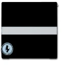 ABB Busch-Jaeger centraalplaat + kd + slot verloop voor si ip44 70x70x32mm Met tekstveld klapdeksel bruin RAL 8017 2CKA001710A3795