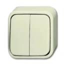 ABB Busch-Jaeger AP Installatieschakelaar Serieschakelaar opbouw 10AX beige RAL 1013 IP20 2CKA001042A1020