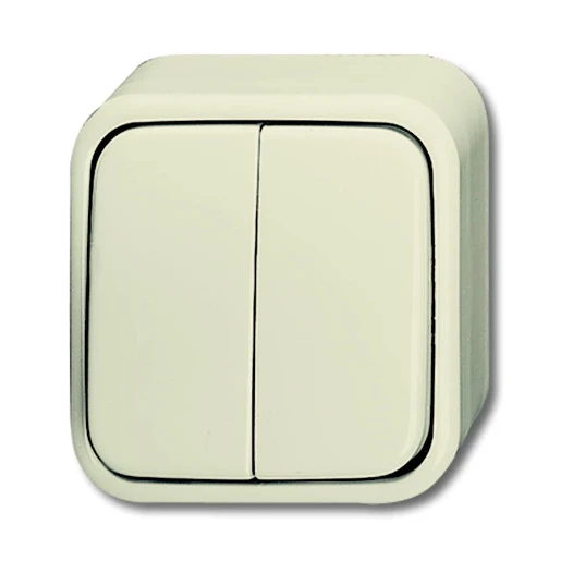 ABB Busch-Jaeger AP Installatieschakelaar Serieschakelaar opbouw 10AX beige RAL 1013 IP20 2CKA001042A1020