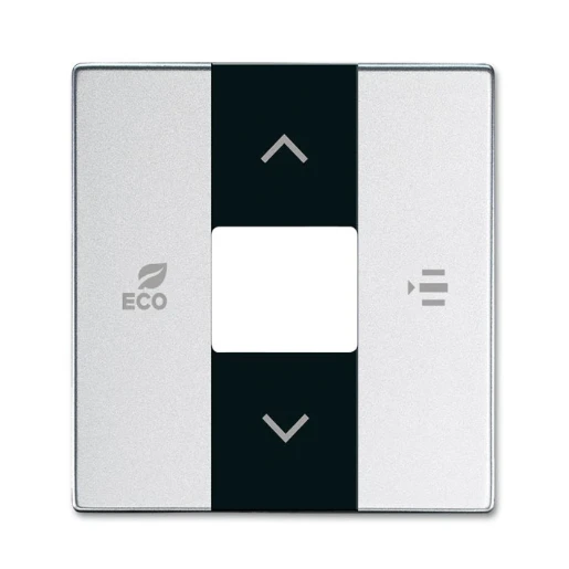 ABB Busch-Jaeger F@home centraalplaat fancoil enkele drukker aluminium RAL 9006 2CKA006220A0249