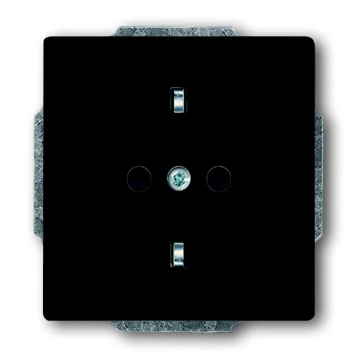 ABB Busch-Jaeger Future Axcent Carat wandcontactdoos centraalplaat inbouw 16A 250V RA KV Glanzend antraciet RAL 7021 IP20 2CKA002013A5265