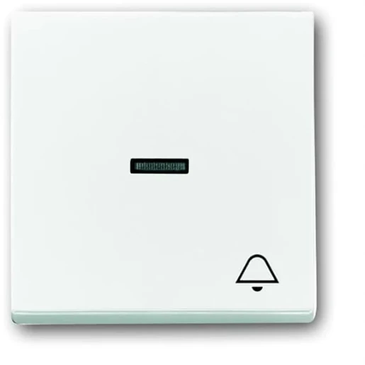 ABB Busch-Jaeger Future Solo Axcent Carat bedieningselement + lens voor pulsdrukker aan / uit enkele wip wit RAL 9016 2CKA001751A2754