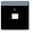 ABB Busch-Jaeger Future Axcent Carat Centraalplaat datadoos RJ45 Jack plug Centraalplaat 1 connector Met label zwart 2CKA001710A3912