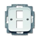ABB Busch-Jaeger Reflex SI Centraalplaat Modular-Jack Basiselement met centrale afdekplaat 2 connectoren Zonder label wit 2CKA001753A3965