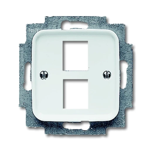 ABB Busch-Jaeger Reflex SI Centraalplaat Modular-Jack Basiselement met centrale afdekplaat 2 connectoren Zonder label wit 2CKA001753A3965