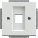 ABB Busch-Jaeger Future Centraalplaat 1 x MJ Modular-Jack Basiselement met centrale afdekplaat 1 connector Zonder label wit 2CKA001753A0405