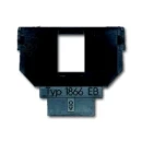 ABB Busch-Jaeger Balance SI Solo carat Alpha Im Inzetplaat 216000-2/216005-4 Modular-Jack Basiselement 1 connector Zonder label antraciet 2CKA001764A0174