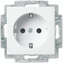 ABB Busch-Jaeger Balance wandcontactdoos centraalplaat inbouw 16A 250V RA KV Glanzend wit RAL 9010 IP20 2CKA002013A5385