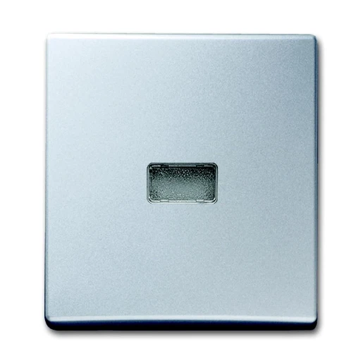 ABB Busch-Jaeger bedieningselement rode lens wis contr aan / uit enkele wip aluminium RAL 9006 2CKA001731A1965