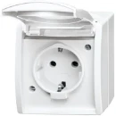 ABB Busch-Jaeger Ocean wandcontactdoos opbouw 16A 250V RA Mat wit RAL 9010 IP44 2CKA002083A0834