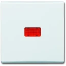 ABB Busch-Jaeger bedieningselement rode lens wissel controle aan / uit enkele wip beige RAL 1013 2CKA001731A1833