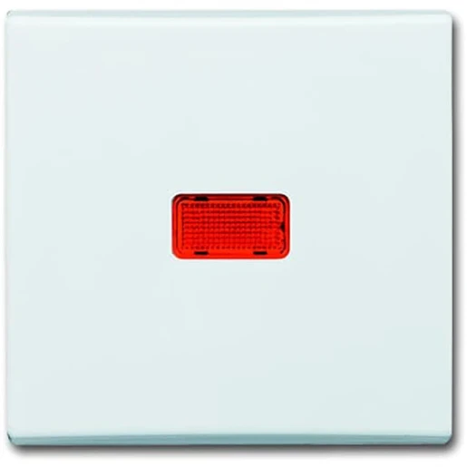 ABB Busch-Jaeger bedieningselement rode lens wissel controle aan / uit enkele wip beige RAL 1013 2CKA001731A1833