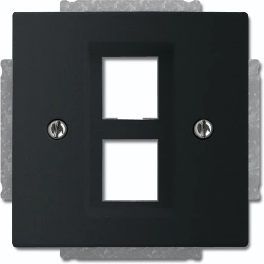 ABB Busch-Jaeger Future Centraalplaat Modular-Jack Basiselement met centrale afdekplaat 2 connectoren Zonder label zwart 2CKA001753A0397