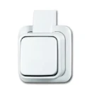 ABB Busch-Jaeger AP Installatieschakelaar + plaat Wisselschakelaar opbouw 10AX wit RAL 9010 IP20 2CKA001042A1025