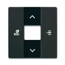 ABB Busch-Jaeger F@home centraalplaat fancoil enkele drukker zwart RAL 9005 2CKA006220A0514