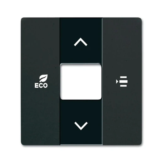 ABB Busch-Jaeger F@home centraalplaat fancoil enkele drukker zwart RAL 9005 2CKA006220A0514